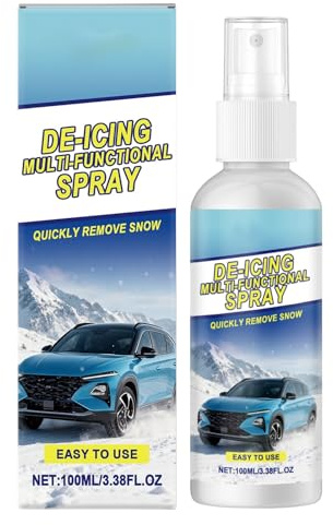 Spray Sbrinante Per Parabrezza - 100ml Liquido Sghiacciante Per Vetro Auto | Agente Antigelo Per Vetri Auto | Per Conducenti Camion SUV Berline Climi Freddi Viaggi Stradali Gestori Flotta