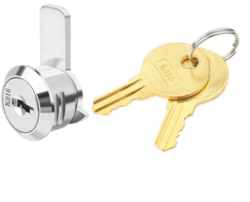 Glomc Cerradura Buzon, Cerradura de aleación de zinc para archivador, caja registradora, buzón, cerradura de cajón con 2 llaves (A)