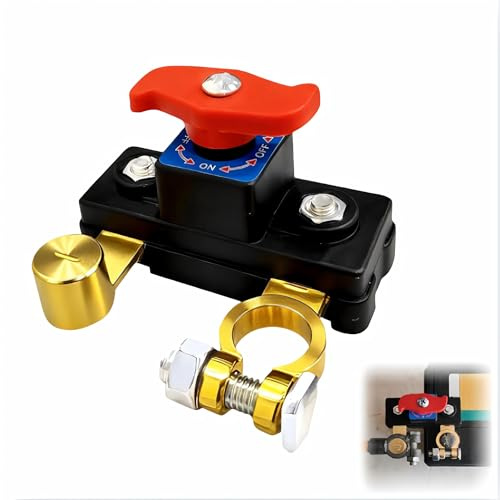 KEUPOK Coupe circuit de Batterie 12V-24V, Interrupteur de Batterie en Cuivre Pur Réglable, Haute Conductivité pour Voiture, Camion et Bateau