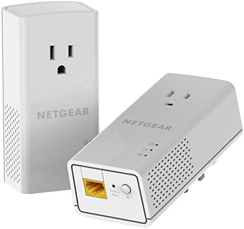 NETGEAR Powerline 1000 Mbps, 1 Gigabit Port with Pass-Through, Extra Outlet (PLP1000-100PAS)