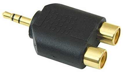 HOHTECH Adaptador de Audio Divisor en Y 3,5 mm Jack a 2 Oro estéreo RCA