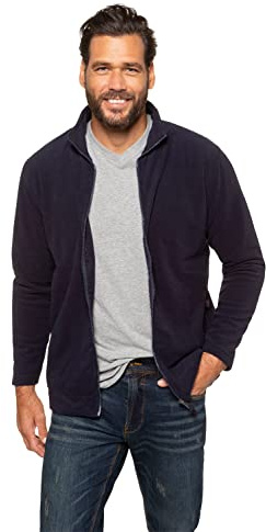 JP 1880 Hommes Grandes Tailles L-8XL Polaire Douce et Chaude avec Fermeture zippée Bleu Marine foncé 5XL 705552 70-5XL