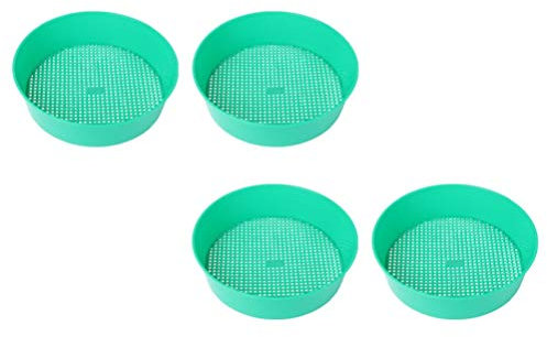 BESTonZON Lot de 4 Tamis de Sol en - en Maille Filet - pour Le Jardin, la Pierre, Le Sable - pour Le Jardinage, la Culture - Outils de Classification