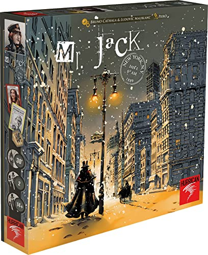 Hurrican Games, Mr. Jack New York (2022 Edition), brädspel, kooperativt spel, från 14 år, 2 spelare, 30 minuter HURMJA03FR, grå, blå