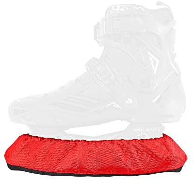 Funda Protectora de Patines de Hielo, 1 par Calcetines Elásticos de Patines de Patinaje Sobre Hielo para Mujer Hombre Niños, Protección de Patines de Hockey Sobre Hielo y Patines Artísticos (rojo, L)