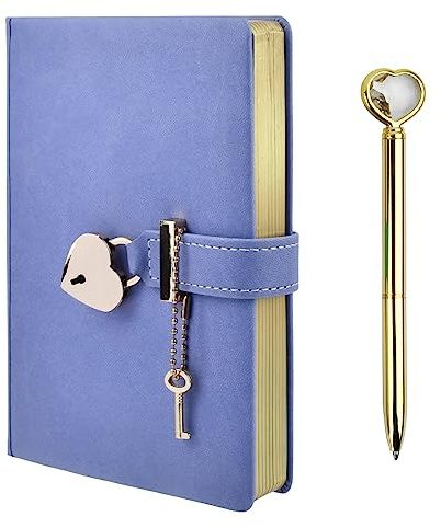 Diary with Lock and Key, Heart Shaped Lock Notebook with Lock, Secret Diary for Girls, Lockable Notebook, Girls Diary, Journal Secret Planner Notebook Gift for Women Girls