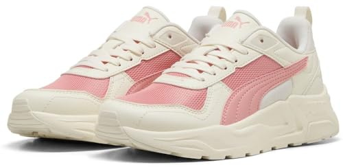 PUMA Unisex Trinity 2 LT Sneaker, WARM White-PINK Fruit-Vapor Gray, 38 EU