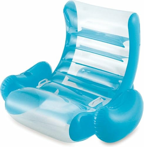 Summer Waves Colchoneta para Piscina, Tumbona para Adultos Hinchable, Flotador para Adultos, Hamaca de Agua, Colchoneta Playa Sillon Acuático