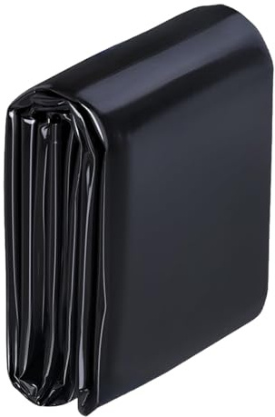 HIKENRI Teichfolie Schwarz Vorgeformte Hochleistungsfolie,0.2MM Stärke Kleine Teichplane,Kann Deutlich Gesehen Werden Teichfolie Restposten,Für Wasser Garten Brunnen,Koi Fische (Schwarz 3x4M)