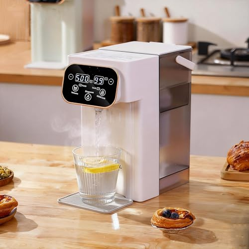 Dispenser di Acqua, Erogatore di Acqua Calda Istantanea Filtrata da 3L Dispenser Digitale Bollitore Elettrico Touch Screen con 12 Preselezioni di Temperatura & 8 Preselezioni di Volume