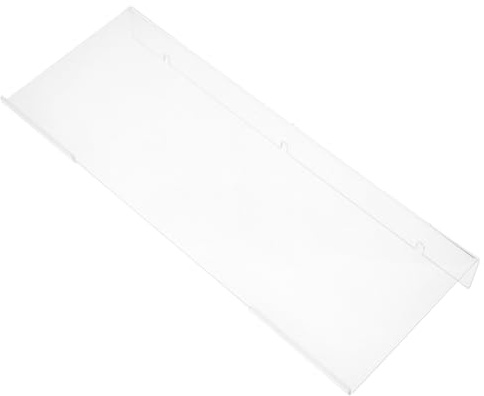 Ipetboom Soporte para Teclado Acrílico Transparente Elevador Inclinado Medio 40X14X4 CM Accesorio Portátil para Organización de Escritorio y Uso Cómodo Oficina