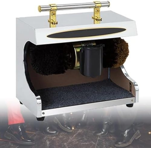 Automatic Shoe Polisher - Electric Shoe Brush for Home and Office, Induction Shoe Polish Machine with Double Combination Brush