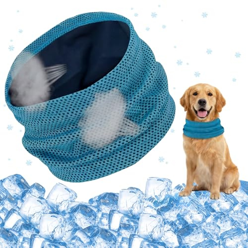 Bandana de Refroidissement pour Chien, Collier Rafraichissant pour Chien, Bandana Chien Refroidissement, Foulard Chien Rafraîchissant, Réutilisable, pour Rafraîchir Chiens en Été, 55 x 16 CM