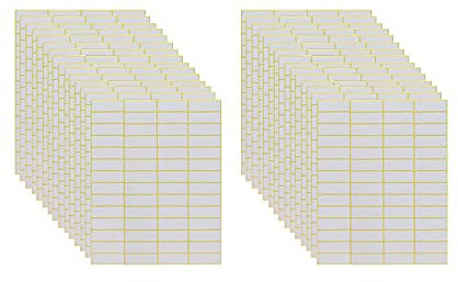 WYAN 1680 Stück Kleine Klebeetiketten und abnehmbare weiße Selbstklebend Klebeetiketten für Flaschen, Aktenordner, Glasboxen, Schule, Büro,Küche(13 * 38mm)