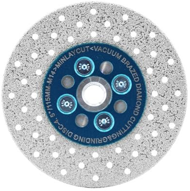 MINLAYCUT Disco Diamante 115mm - Hoja de Sierra Doble Lado Corte y Molienda para Granito Mármol Baldosa Cerámica Hormigón M14 Rosca