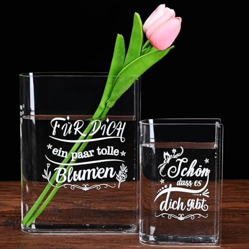 Alishomtll 2 Stück Buch Vase, Klar Acryl Buch Arrangement Vase, Klar Book Frische Blume Vasen, Schlafzimmer Home Vasen Wohnzimmer Bücherregal Büro Dekorative Vase, 15x4x20cm+10x4x15cm