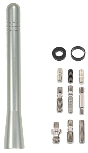 Votex - Made in USA - 4 Inch Silver Aluminum Antenna - Stainless Steel Threading