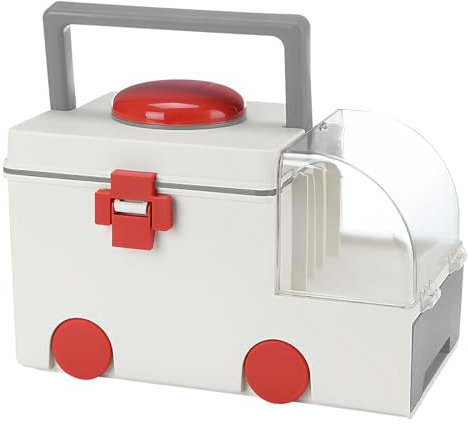 HENGBIRD Medikamenten Aufbewahrung, Medizinbox Hausapotheke Box Medikamentenbox Aufbewahrung Medikamentenkoffer Medikamentenschrank Medizinkoffer Aufbewahrung Medikamente (grau)