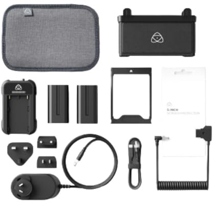 Atomos 5-Inch Monitor and Recorder Accessory Kit with Power Options, SSD Caddy, Screen Protector and Sunhood (Version II)