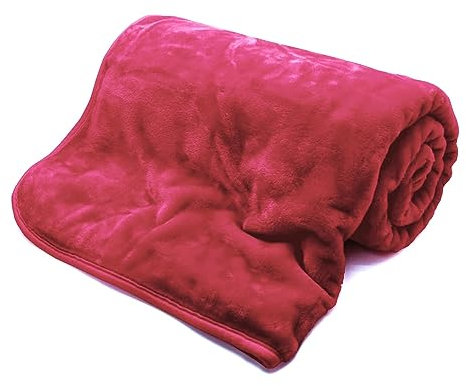 Night Zone Luxury Faux Fur Mink Fleece Throw Over Sofa Bed Soft Warm Blanket (Fuchsia, Single (125 x 150 cm))