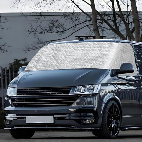 Copertura per parabrezza per VW T5 T6, Blackout, protezione solare per parabrezza anteriore, termometro, protezione solare esterna, impermeabile, resistente alle intemperie, anti UV/gelo/polvere per