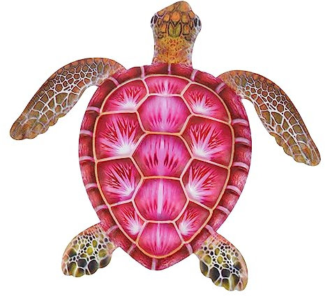 Alipis 1pezzi Decorazione Da Parete in Ferro Tartaruga Rossa Scultura Da Appendere Resistente Per Esterni e Interni Facilità Di Installazione Per Giardino Casa o Regalo Di Benvenuto