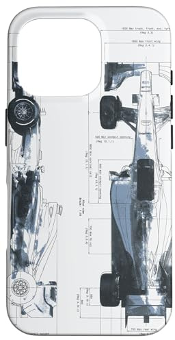 Race Motorsport Racing Blueprint Maschinenbau Hülle für iPhone 16 Pro