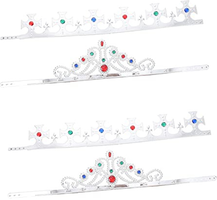 Mikinona 4pièces Couronnes Décoratives Pour Garçon Fille Coiffes De Style Chic Diadème Pour Fille Couronne De Spectacle Ornement Pour Cheveux De