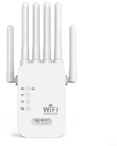 Repetidor WiFi para exteriores, 1200 m, con extensor de red de 6 antenas para smartphones, portátiles, televisores inteligentes (estándar del Reino Unido)