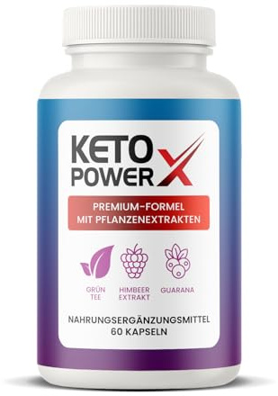 Keto Power X: Pflanzliche Formel mit Grünkaffee- und Himbeerextrakt | 60 Kapseln – 450 mg