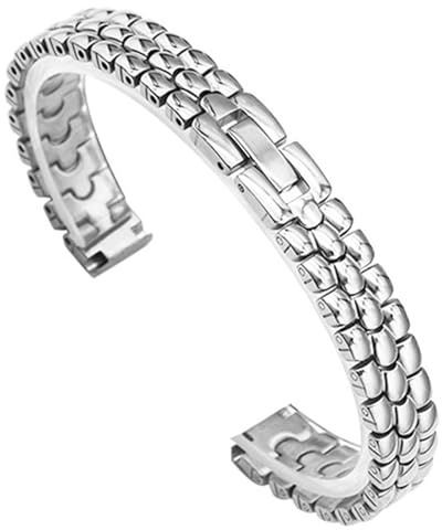 Cinturini for Orologi da Donna, Bracciale in Metallo, Cinturino Universale in Acciaio Inossidabile di Piccole Dimensioni(Silver,16mm)