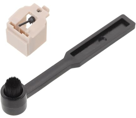Alasum Juego de Limpieza para Tocadiscos Cepillo Antiestático, Limpiador de Agujas para Reproductor de Vinilo y Cepillo para Discos, Kit de Mantenimiento para Gramófono y Álbumes