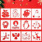 TaimeiMao Weihnachten Zeichenschablonen 12 Stück,Weihnachten Schablone Set,Malschablonen aus Kunststoff Stencil Schablonen Wiederverwendbar,DIY Geschenkkarten, Geschenke Weihnachten Kinder