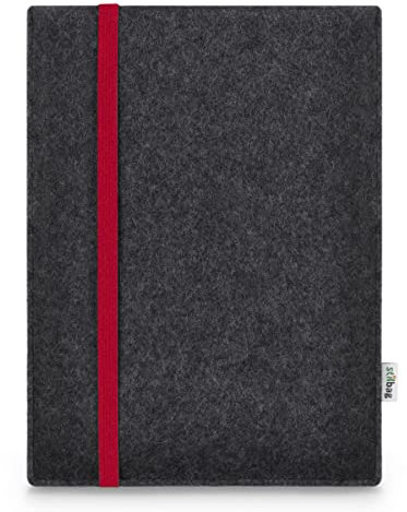 stilbag Amazon Kindle Scribe (2022) e-Ink Tablet Filz-Tasche | Leon Hülle Etui Case aus Merino Wollfilz | Farbe: rot-anthrazit | Schutz-Hülle Made in Germany