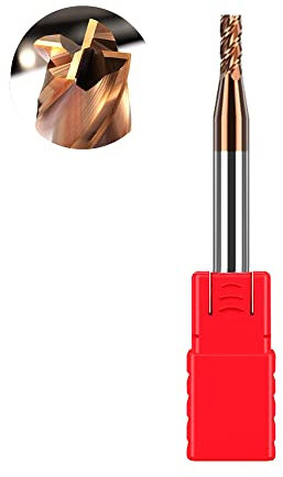 ASNOMY VHM Fresa de extremo de metal duro, revestimiento AlTiN 55 HRC, 4 cortes, taladro, fresado, acabado, inmersión, CNC, carburo de tungsteno (2,5 mm)