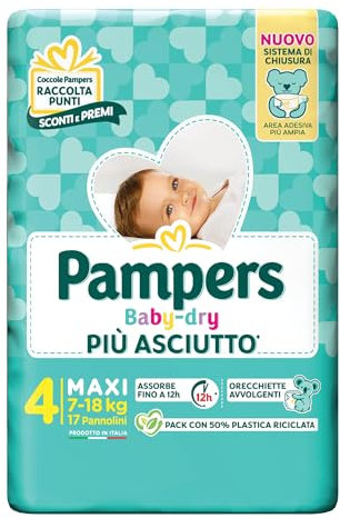 Pampers Babydry Flash Größe 4 Maxi 7-18 kg 18 Windeln