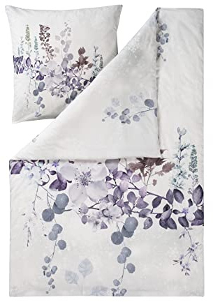 ESTELLA Kuschel Flanell Bettwäsche Set Flausch Bettgarnitur | 100% Baumwolle | 155x220 cm + 80x80 cm | Design 01