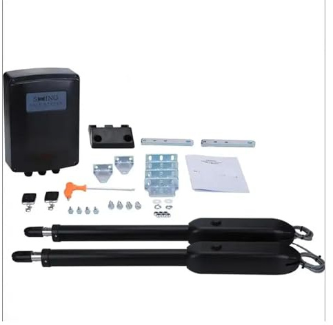 Motorisation de portail coulissant automatique, Ouvre-porte à double battant, opérateur de moteur de porte 24v dc, ouvre-porte DC SW400DC for 400KG par porte à battant