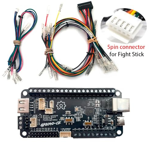 SZJLMKJ Advanced Breakout Fightting game controll Board USB Passthrough Edition Integrated Pico Fighting Board For PC PS4 (Board with fight harness)