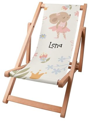 DreamRoots Liegestuhl Kinder Outdoor Personalisiert, Faltbarer Kinderliegestuhl bis 30kg, Waschbarer Bezug aus 100% Polyester, Ideal für Garten, Camping und Strand