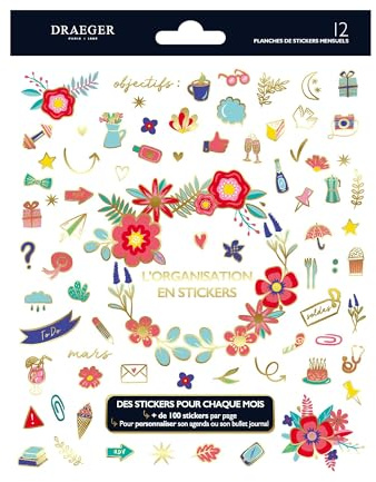 Draeger Paris - Carnet De Stickers D'Organisation - 12 Planches