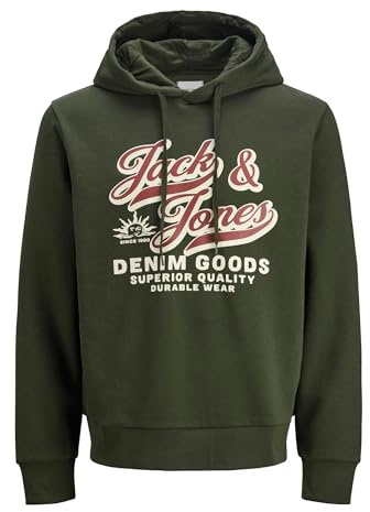 JACK & JONES Jjelogo Sudadera con Capucha para Hombre 2 Col 25/26 Noos, Mochila, L