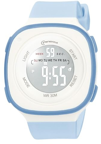 OFFCUP Kids Digital Watch, Waterproof PU Band Sports Wrist Watches | Cute Children's Watches, LED Electrical Watches for Girl Boy Age 3-11 Indoor Outdoor Children's Day Gift