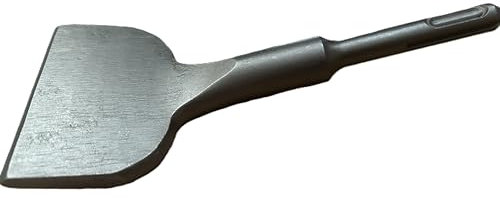 SDS Plus - Cincel de azulejos de 165 mm x 75 mm, 25 grados, cincel ancho para cerámica, azulejos de suelo, azulejos de pared, hormigón, mampostería, yeso