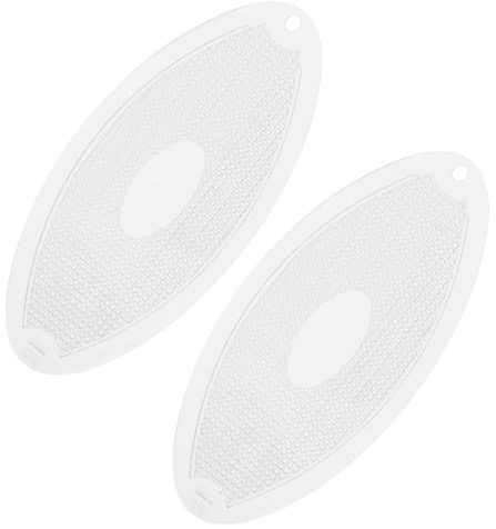 PartyKindom 2pcs Oval Plastic Range Hood Light Covers Lens Light Covering Plates for Kitchen Hood Covers Replacement for Home Restaurant