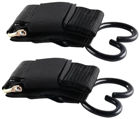 GjnjfdF Correas de Sujeción con Trinquete - 2 Unidades Cinturón de Carga para Mudanzas,Correas de Fijación de 1.2 m con Gancho en S para Barca Remolque Barras de Techo Camión Mudanzas Acampada