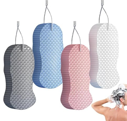 Éponge de bain - Éponge de bain - Gant de nettoyage quotidien exfoliant pour filles, garçons, femmes, hommes et famille