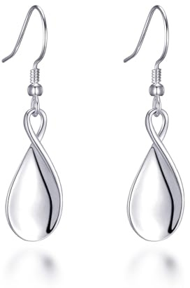 Philip Jones Sterling Silver Infinity Curve Earrings
