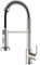 JUNSHENG Rubinetto Cucina con Doccetta Estraibile,Miscelatore Cucina Acciaio Inox Ad Alta Pressione orientabile a 360° Monocomando,Nichel Spazzolato
