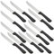 Levenson Couteaux à steak acier inox 22cm poignee confortable et sure parfait pour des coupes fines et durables nettoyage facile et passe au lave-vaisselle (12)